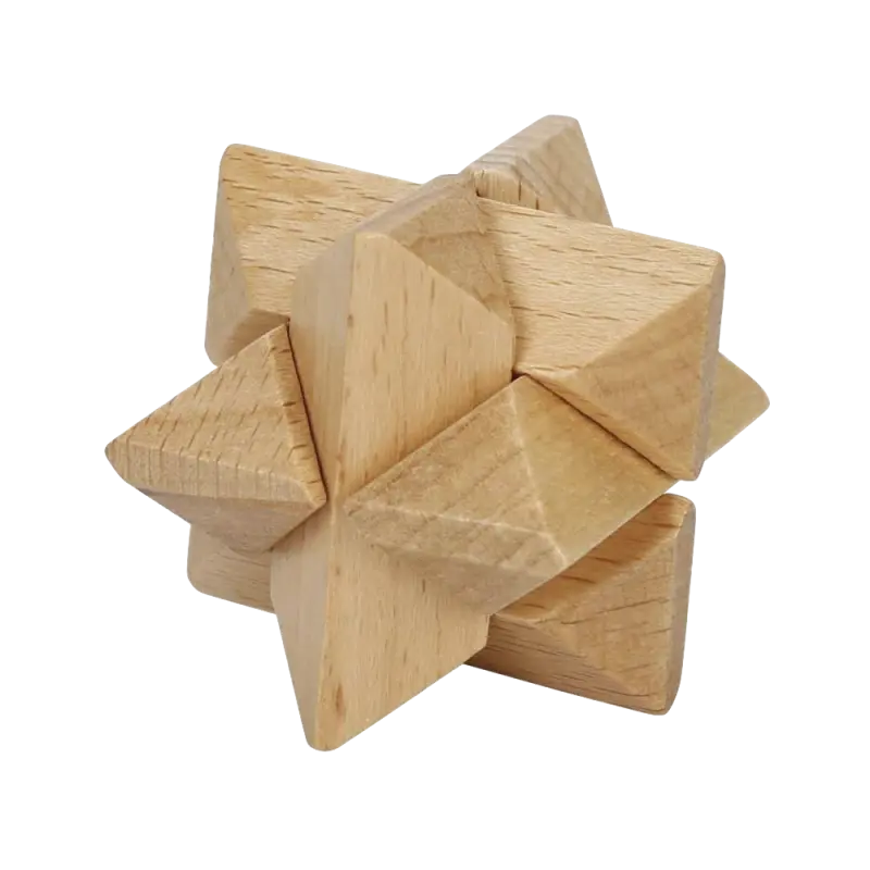Puzzle 3D din lemn, Cub Burr